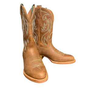 Tecovas The Buck Western Boots Light Tobacco Leather Round Toe Size 8D